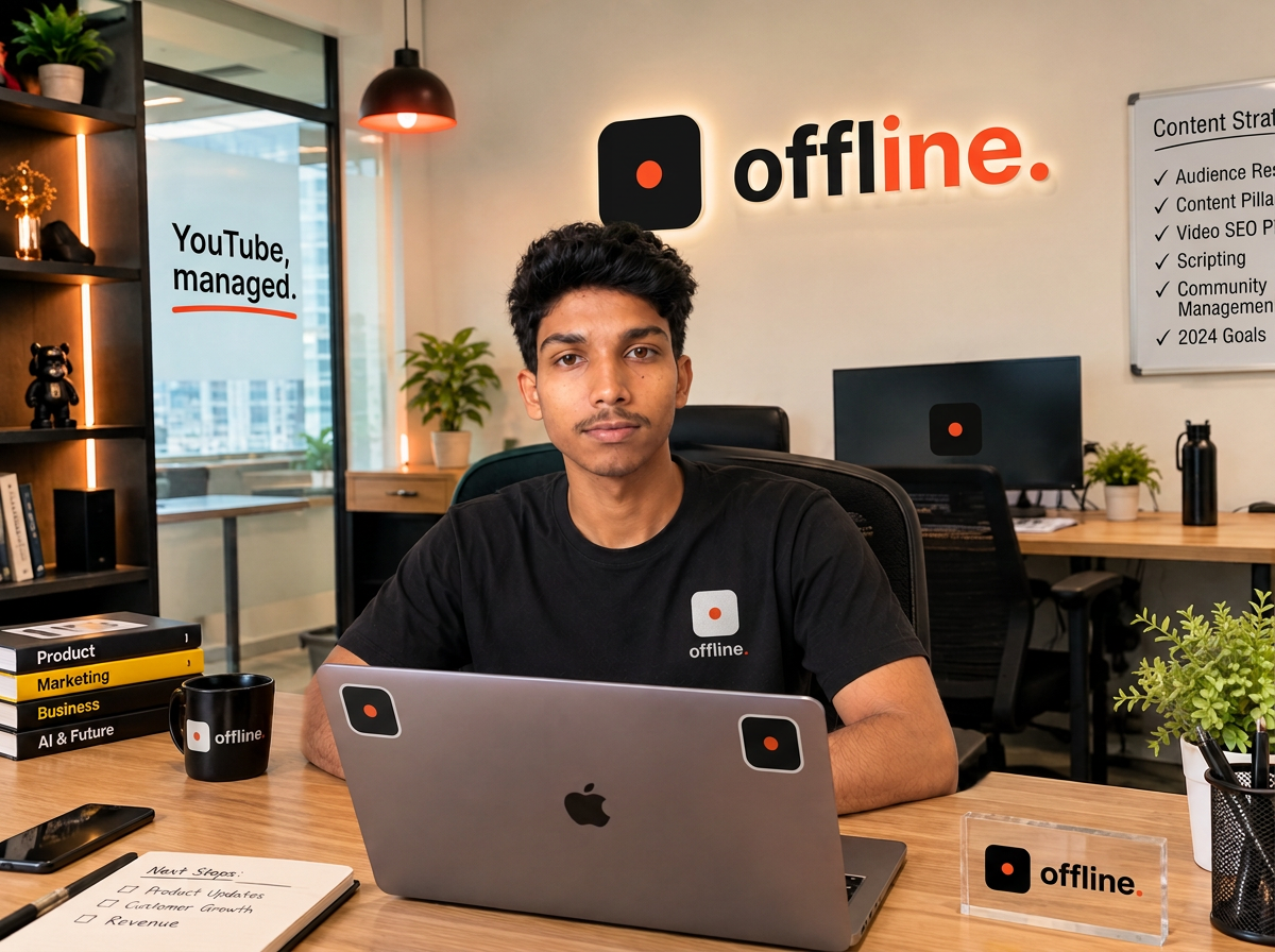 Emtaj Khan, founder of offline, at the offline studio